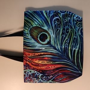 NEW- Tote Bag, Shoulder Bag- Peacock feather